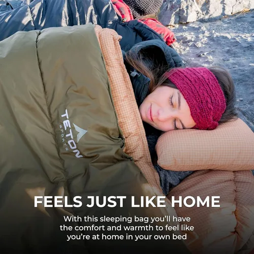 Miniatura 7 de Teton Celsius XXL Sleeping Bag, Cold Weather Sleeping Bags for Adults and Kids, Camping Made Easy and Warm. Compression Sack Included, 35F, 25F, 0F