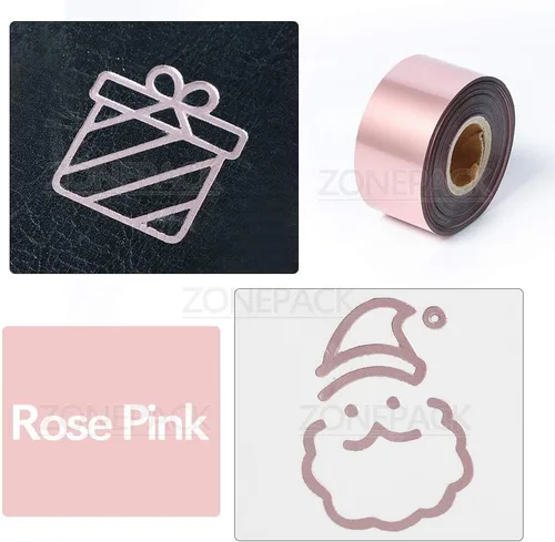 Miniatura 2 de ZONEPACK Papel de aluminio de estampado en caliente, papel de transferencia de calor rosa rosa para estampado de cuero, manualidades, invitaciones