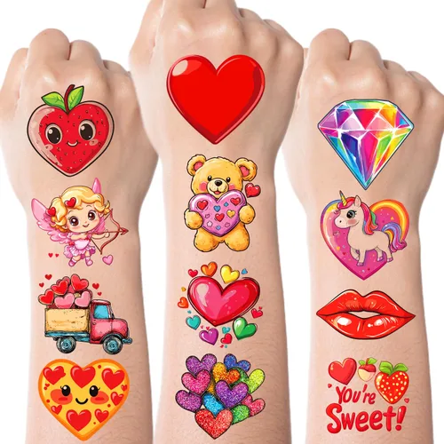 Miniatura 13 de JCFIRE Decoraciones del 4 de julio, 100 piezas de tatuajes temporales para niños y adultos, decoraciones patrióticas, accesorios del 4 de julio