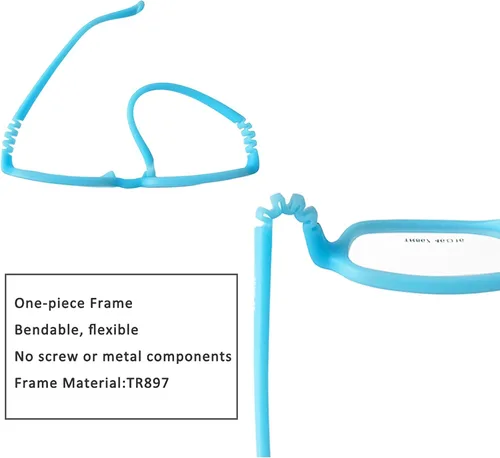 Miniatura 13 de AQWANO Children Optical Glasses Frame tr90 Flexible Bendable One-piece Safe Eyeglasses Girls Boy