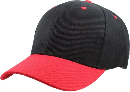 Miniatura 127 de Gorras de béisbol con correa trasera ajustable, lisas, negras, 12
