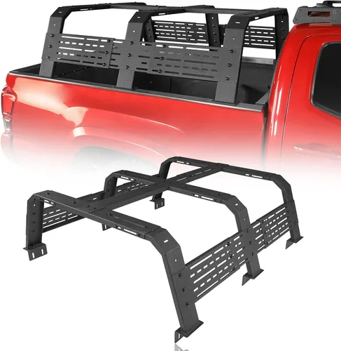 Hooke Road - Portaequipaje de plataforma de 18.8" de alto para camiones de tamaño completo con rieles de cama - Compatible con Toyota 07-23 Tundra y