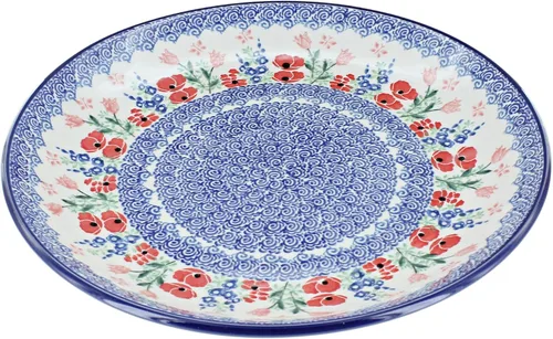 Miniatura 5 de Cerámica pulida de rosa azul – Plato de cena Athena marrón – 10.5 pulgadas de diámetro – Ideal para comidas diarias, comidas informales o como