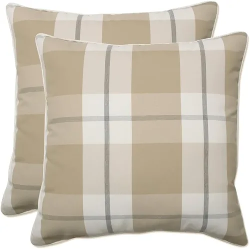 Miniatura 21 de Pillow Perfect Almohadas lumbares mate Anderson para exteriores/interiores, 11.5 x 18.5 pulgadas, color negro, paquete de 2