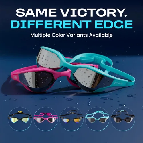 Miniatura 9 de CLEAR 'R Champion Adult Swim Goggles – Comfortable Secure Fit, Anti-Fog Swimming Goggles, UV Protection for Men & Women