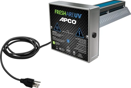 Miniatura 15 de Purificador de aire APCO Carbon Cell Matrix UV para HVAC con cable de alimentación, incluye lámpara UVC de 1 año (Serie 18-32 VAC) # TUV-APCO-ER