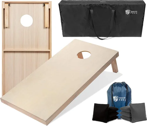 Miniatura 73 de Tailgating Pros Tablas para juego de cornhole - 4 x 2 pies y 3 x 2 pies. Juego de cornhole con estuche de transporte y juego de 8 bolsas de maíz