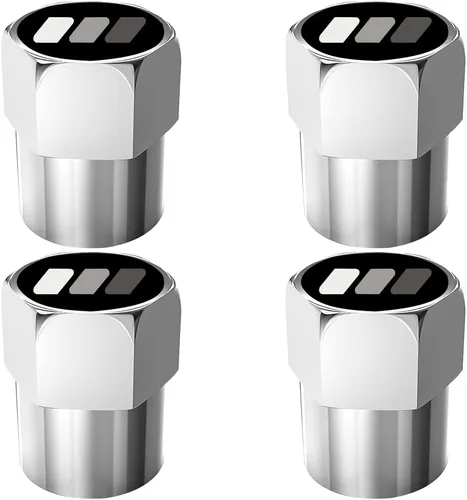 Miniatura 3 de 4 piezas de tapas de vástago de válvula de neumático de automóvil de aleación de aluminio metálico para Toyota Tacoma 4Runner Tundra Rav4 Highlander