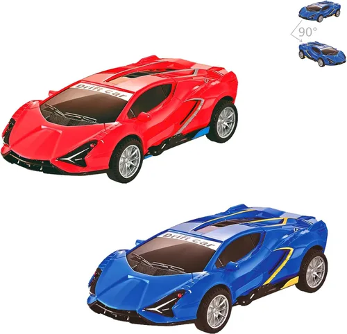Inertia Drift - Auto de juguete para niños de 3 a 6 años, modelo de vehículo para niños y niñas, paquete de 2 vehículos impulsados por fricción Push