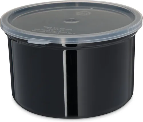 Carlisle FoodService Products Contenedor Redondo Clásico de Almacenamiento Crock con Tapa para Cocina, Restaurantes, Hogar, Plástico, 1.5 Cuartos,