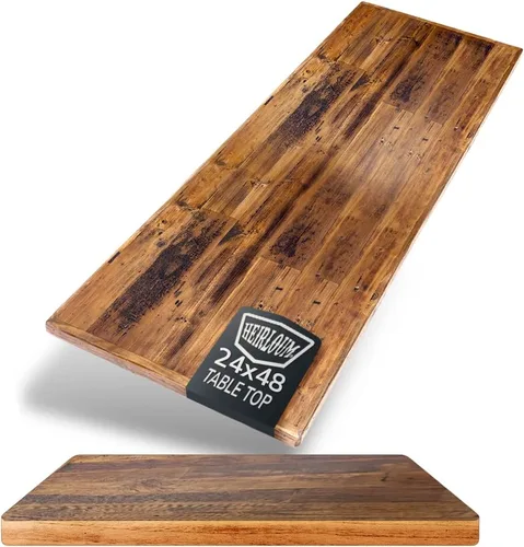 Miniatura 34 de Mesa de madera recuperada, pieza de madera reciclada rústica perfecta para cocinas, comedor y mesas auxiliares