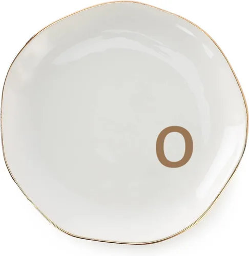 Miniatura 25 de Bandeja de joyería con iniciales para anillos con monograma en S, regalos de compromiso de boda para mujeres, amigas, hermana, cerámica blanca