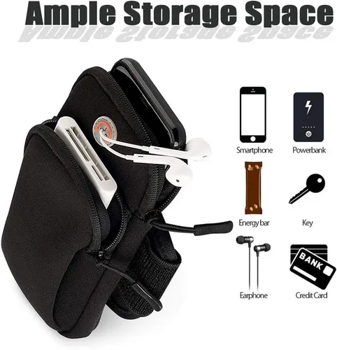 Miniatura 3 de Paquete de 2 brazaletes de teléfono para correr, soporte de teléfono celular para iPhone 13, 12, 11 Pro Max, Xs Max Xr X 8, 7, 6S, 6 Plus SE/Galaxy