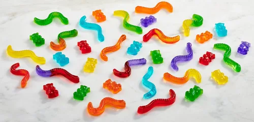 Miniatura 4 de Trudeau Maison - Molde de silicona para chocolate, 2 paquetes de gusanos gomosos