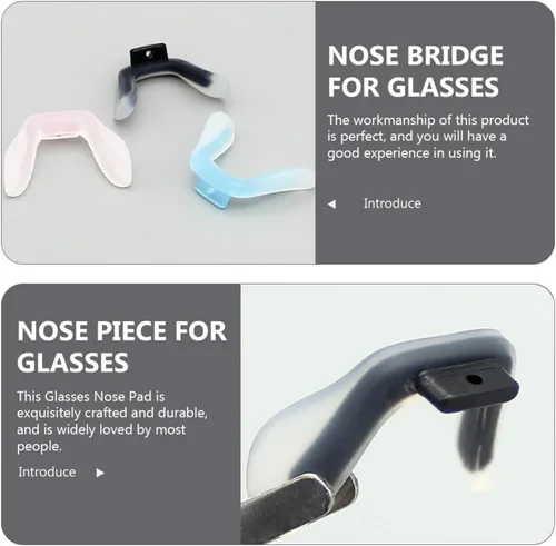 Miniatura 8 de Healifty Almohadillas de silicona para la nariz para gafas, cómodos cojines antideslizantes para la nariz, reemplazo flexible para niños y adultos