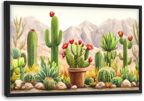 Miniatura 25 de Cuadros Grandes Enmarcados Arte de Pared para Sala de Estar, Lobos del Bosque Decoración de Pared de Gran Tamaño Lobo Animal Impresión en Lienzo