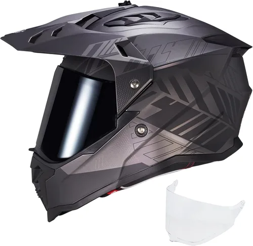 Miniatura 13 de VCOROS Adventure - Casco de motocicleta todoterreno VS-908 para ATV, bicicleta de tierra y motocross, de cara completa para adultos, aprobado por DOT