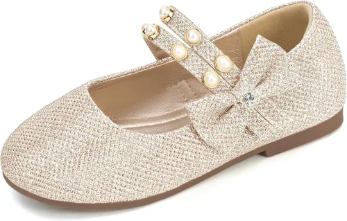 PANDANINJIA Jessica Pearl Bow Ballet Flats Zapatos Doble Tobillo Correa Vestido Bailarina Plana Mary Jane
