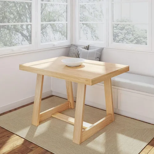 Miniatura 13 de Plank+Beam Mesa de Comedor Estilo Granja de 72 Pulgadas, Mesa de Cocina Rústica de Madera Maciza, Mesa Rectangular Grande de Madera para Comedor