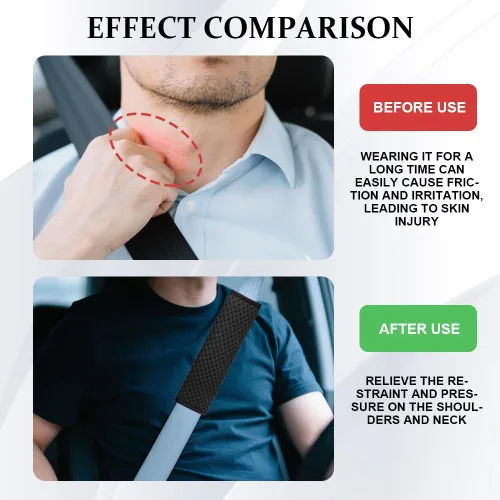 Miniatura 7 de 2 fundas para cinturón de seguridad de automóvil, almohadillas suaves para cinturón de seguridad, fundas para el cuello, protector de correa