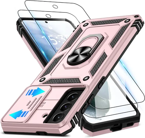 Miniatura 29 de ATUMP Funda para OnePlus Nord N200 5G con protector de pantalla HD con cubierta para cámara deslizante, soporte de anillo de rotación de 360°