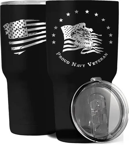 Miniatura 12 de Gadsden Flag Don't Tread on Me - Vaso patriótico de 30 onzas, taza de viaje con la bandera estadounidense, taza de café patriótica, doble