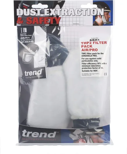 Miniatura 6 de Trend Filtros de aire de repuesto (paquete de 2) para el protector facial Trend Airshield Pro (AIR/PRO), filtros de filtración de máscara de polvo