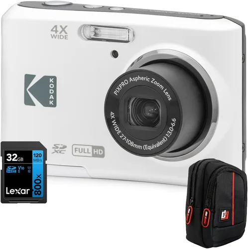 Miniatura 11 de Kodak FZ45BK PIXPRO FZ45 - Cámara digital de 16 MP, paquete negro con tarjeta de memoria Lexar 32GB de alto rendimiento 800x UHS-I SDHC + funda