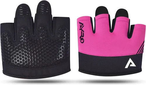 AYRO Guantes de entrenamiento mínimos, guantes cortos parciales de gimnasio para levantamiento de pesas con almohadillas de agarre para hombres y
