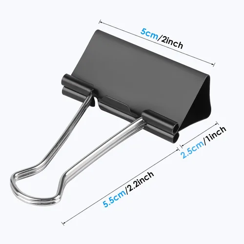 Miniatura 2 de Ufmarine Clips de carpeta extra grandes de 2 pulgadas, (40 piezas) clips de papel grandes para oficina