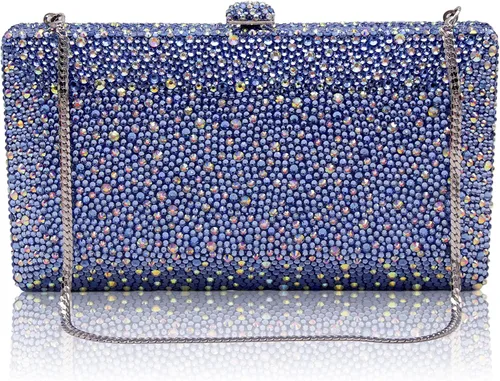 Bestenda Crystal Evening Clutch Bag for Women Wedding Bridal Rhinestone Party Purse and Handbags