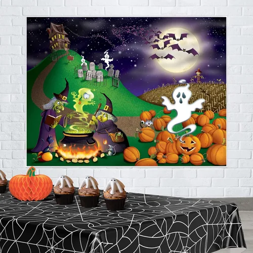 Miniatura 2 de Mural con diseño de Noche de Brujas, de Beistle, M, Not Applicable