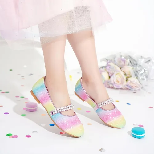 Miniatura 2 de Zapatos de vestir para niñas pequeñas, zapatos de flores, zapatos de princesa, boda, fiesta, zapatos planos para niñas pequeñas y grandes