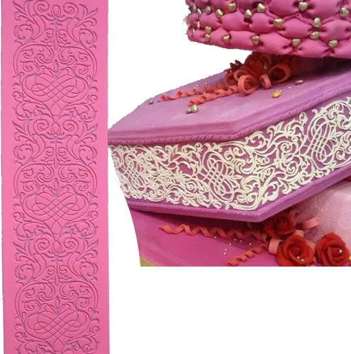 pastel de encaje de boda comestible silicona hornear encaje Mat fondant impresión textura encaje decoración molde azúcar artesanía glaseado caramelo