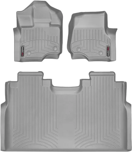 Miniatura 10 de WeatherTech Revestimientos de suelo personalizados para Ford F-150 Lightning, F-150, F-150 Raptor - 1ª y 2ª fila (44697-1-2), negro
