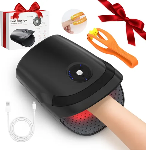 ZhanHao Masaje de manos, máquina de mano con calor y compresión, masajeador eléctrico de manos para artritis y túnel carpiano, masajeadores