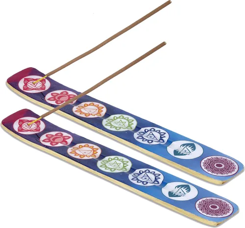 Miniatura 13 de Bless-International Quemador Tradicional Hecho a Mano de Madera Portaincienso Soporte Recogecenizas para Aromaterapia-Meditación-Yoga