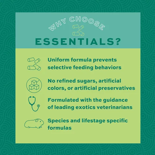 Miniatura 5 de Oxbow Essentials Alimento para Conejillo de Indias, Conejillo de Indias Adulto, Hecho con Heno Timothy de Oxbow, Pellets de Comida para Mascotas