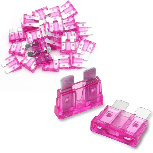 Miniatura 13 de Baomain Fusibles de hoja de 1 amperio, 1A, 32 V, fusible de acción rápida para automóvil, camión, protección contra cortocircuitos, fusibles