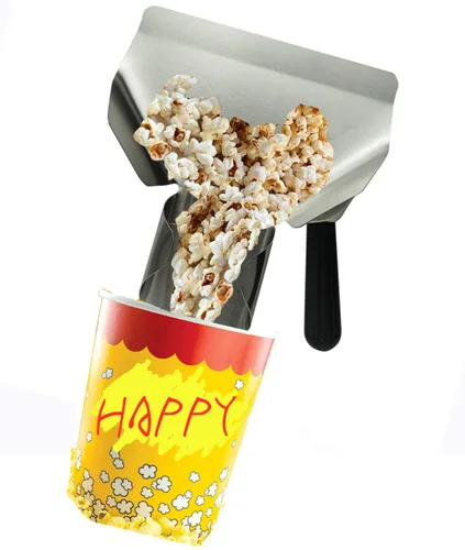 Miniatura 4 de MIZORLIE Cuchara de palomitas de maíz de acero inoxidable, herramienta de llenado fácil y rápido para bolsas y cajas, gran utilidad para aperitivos