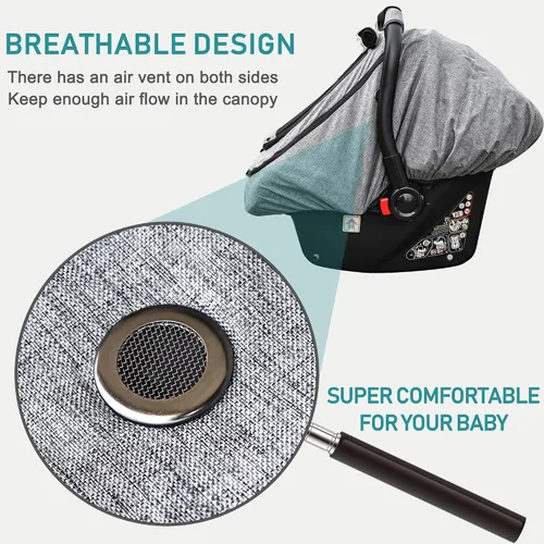 Miniatura 3 de YVMVDV - Funda impermeable para asiento de automóvil para bebé, funda de asiento de automóvil patentada para clima frío para bebés, cubierta