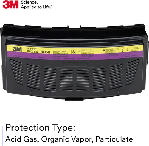 Miniatura 2 de 3M Versaflo Cartucho orgánico de vapor/gas ácido/HEPA TR-6530N, para TR-600/800 PAPR