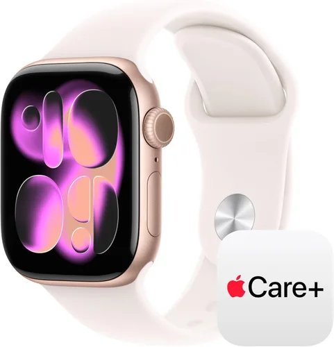Miniatura 30 de Apple Reloj inteligente de la serie 11 [GPS de 1.654 in] con caja de aluminio plateado con correa deportiva de niebla morada - S/M. Puntuación