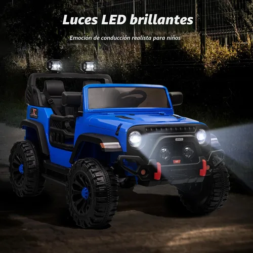 Miniatura 5 de Hikiddo - Camioneta de juguete eléctrica de 2 plazas, 12 V para niños mayores de 3 a 8 años con control remoto - Azul