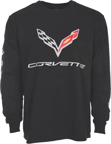 Miniatura 2 de JH DESIGN GROUP Chevy Corvette C7 - Camiseta de manga larga para hombre, color negro