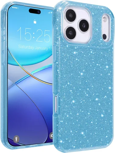 Miniatura 37 de MATEPROX - Funda compatible con iPhone Air de 6.5' [2025], carcasa protectora de 3 capas con purpurina brillante y tendencia, anti-arañazos y a