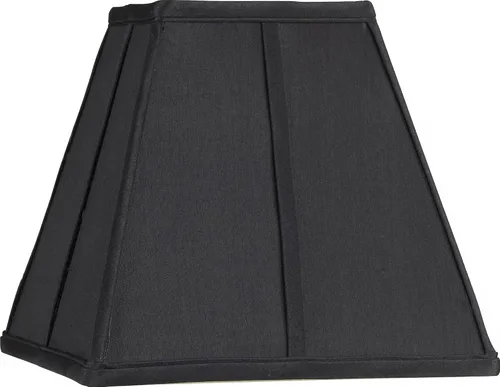 Pantalla cuadrada mediana negra para lámpara (premontada) 5.25 pulgadas superior x 10 pulgadas inferior x 9.5 pulgadas de alto (araña) de repuesto