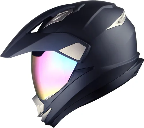 Miniatura 12 de 1Storm Casco Deportivo Dual Motocicleta Cara Completa Motocross Todoterreno Bicicleta Color Negro Mate