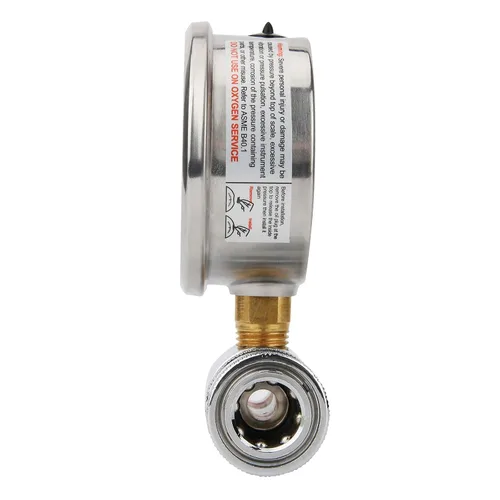Miniatura 4 de Kit de manómetro para lavadora a presión de 2-1/2", conexión rápida de 3/8 pulgadas, lavadora a presión de 5000 psi, relleno de líquido