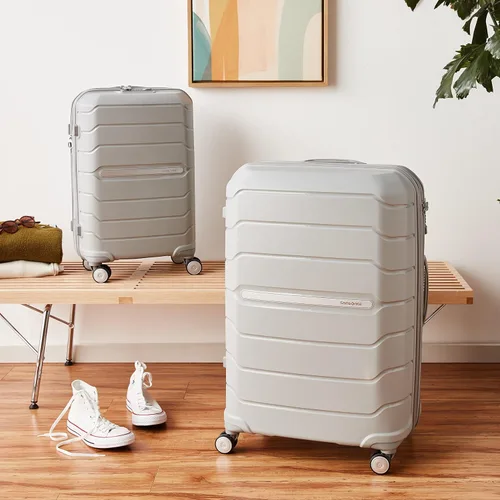 Miniatura 75 de Samsonite Freeform – Maleta rígida, expandible con ruedas dobles giratorias, Blanco